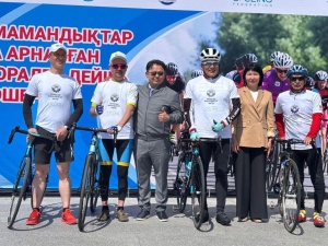 СОТРУДНИК ЦОП «АСТАНА» — СРЕДИ УЧАСТНИКОВ ВЕЛОПРОБЕГА «ОТ АЛТАЯ ДО УРАЛА»